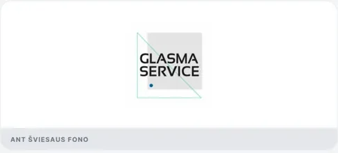 Logotipas ant šviesaus fono